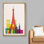 YUK01-IDEA4WALL, reproduction d'art sur toile encadrée, Paris