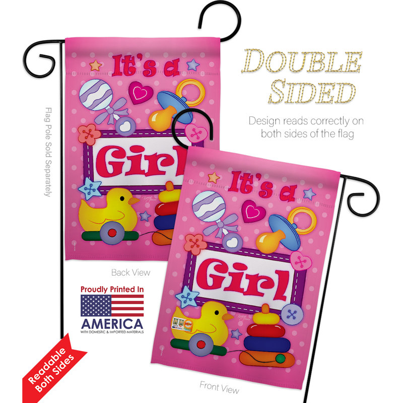 Double Sided 18.5'' H x 13'' W Polyester Flag Set