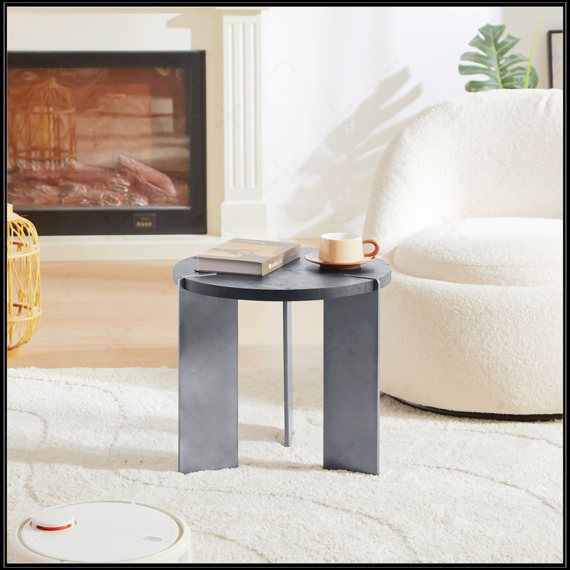 Table basse ronde, Noir