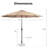 Outdoor Patio Side Table with 9Ft Umbrella-1616835357