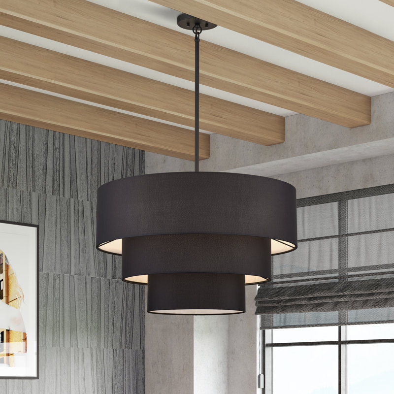 Lustre suspendu noir moyen 5 lumières Bainbridge