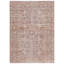 Tapis oriental en polyester / viscose tissé à la machine Sorrels en gris rouille / ivoire-1572148427