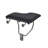 28" x 22.5" Black Padded Cushion Wall Mount Folding Right-Handed Transfer Bench Shower Seat, ADA Compliant