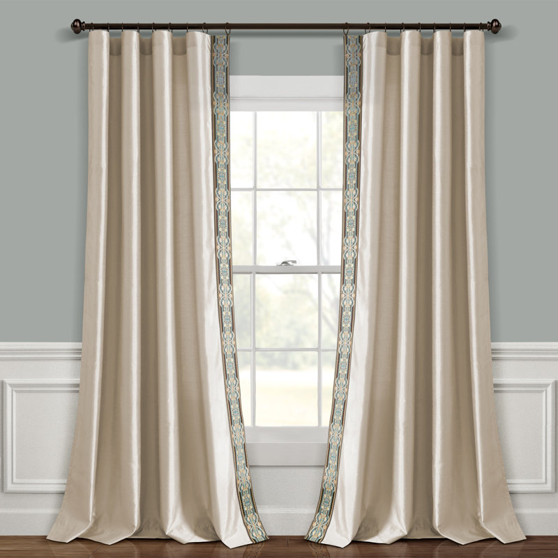 Rideau en polyester Luxury, Naturel