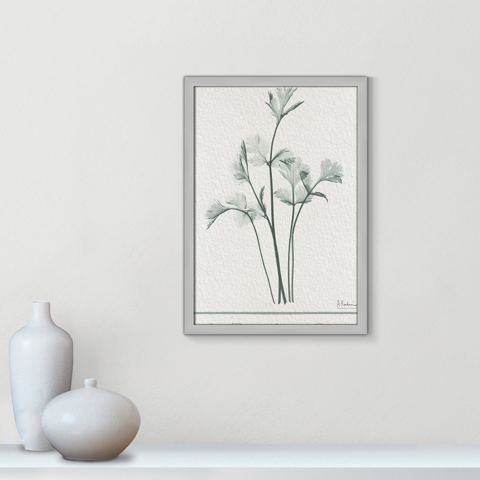 Jeanette "Parsley II" Print by Albert Koetsier, 23" H x 17" W x 1.25" D, Matte Silver Framed Paper