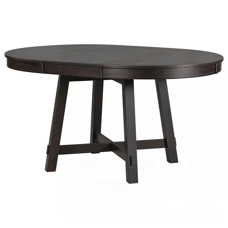 Table de salle à manger à rallonge Farmhouse, Espresso