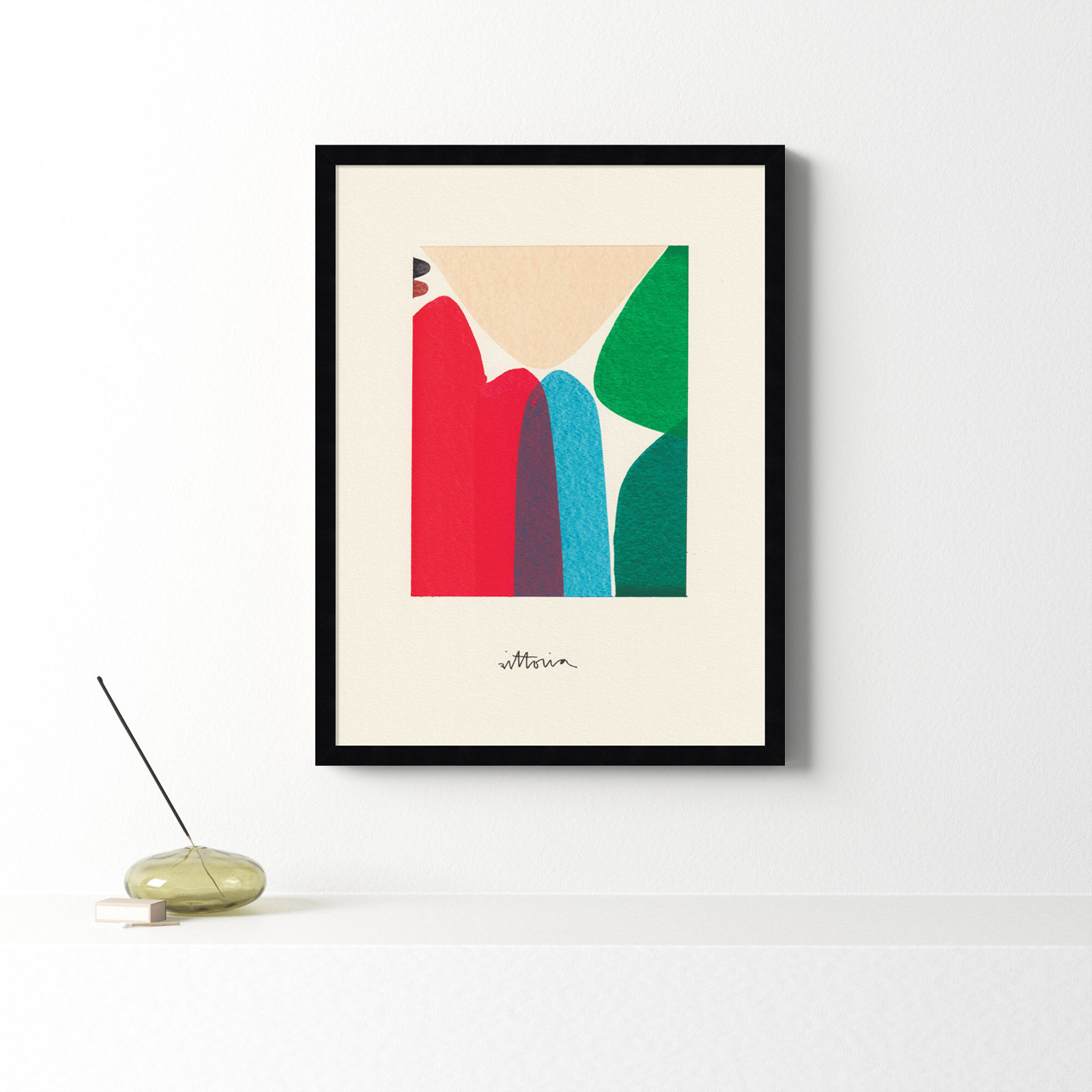 The Mountains We Move In Our Minds by Amber Vittoria, Black Framed, 19" W x 25" H x 1" D