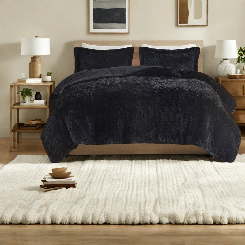 Soft Plush Bedding Sets, Polyester Full Queen Modern Home Comfort