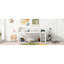 Lit mezzanine bas en bois blanc avec lit mobile pour la chambre à coucher - confortable et sécuritaire