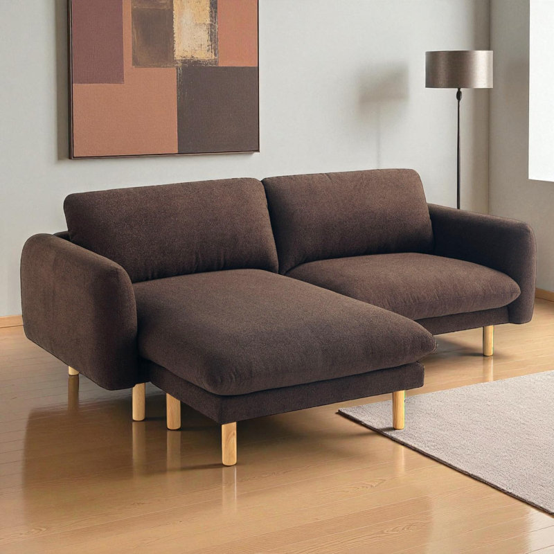 Canapé modulaire convertible de 86 po de largeur Get Get Style, Chocolat