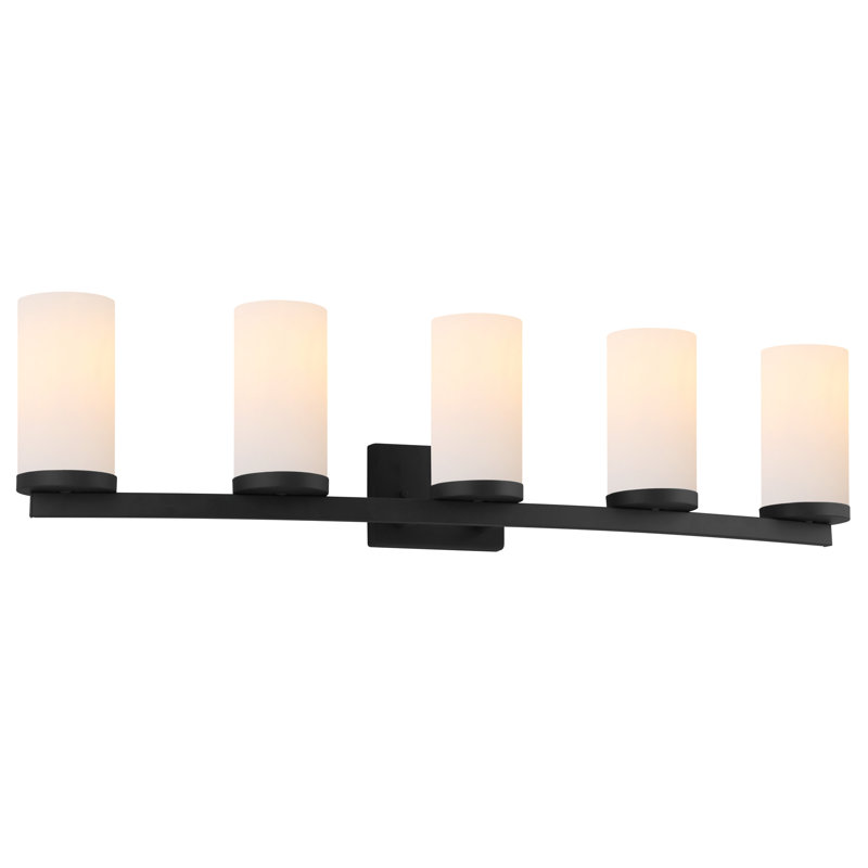 Desta Vanity Bar in Satin Nickel, 3-Light, Matte Black