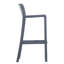 Plain - Tabouret de bar d'extérieur de 30 po de qualité commerciale - ensemble de 4, empilable, polypropylène résistant aux intempéries, sans assemblage-97625590