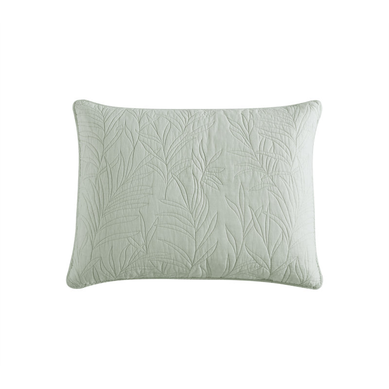 Taie décorative 100% coton Tommy Bahama Costa Sera, Très grand lit, Menthe