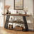 Modern Console Table, 55" Long 3-Tier Sofa Table With Iron Frame For Entryway & Living Room