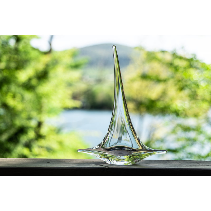 Handmade Glass Sailboat Figurine, Medium