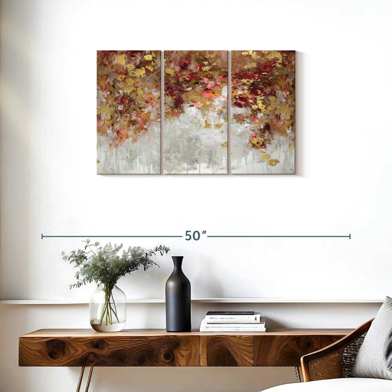 Avery Charmed Red And Gold, 20" H x 33" W