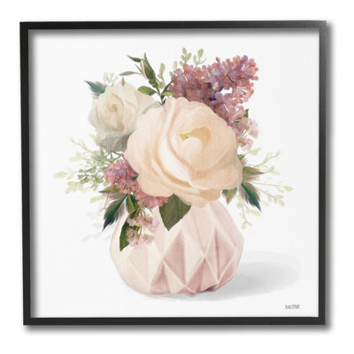 «Blush Pink Bouquet», art de la giclée encadrée par House Fenway