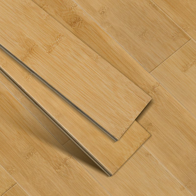 37.8 In. L X 3.78 In. W X 0.6 In. T Tongue And Groove Natural Solid Bamboo Flooring, Honey (19.84 Sq.ft./Case)
