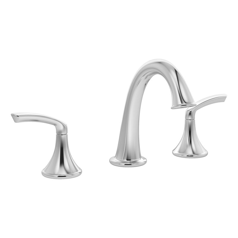 Elm Widespread Faucet with Push Pop Drain, Polished Chrome