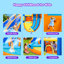 Jeu gonflable double 6 en 1 avec trampoline et piscine
