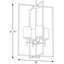 Lustre rectangulaire à 4 lumières Steelville-653266119