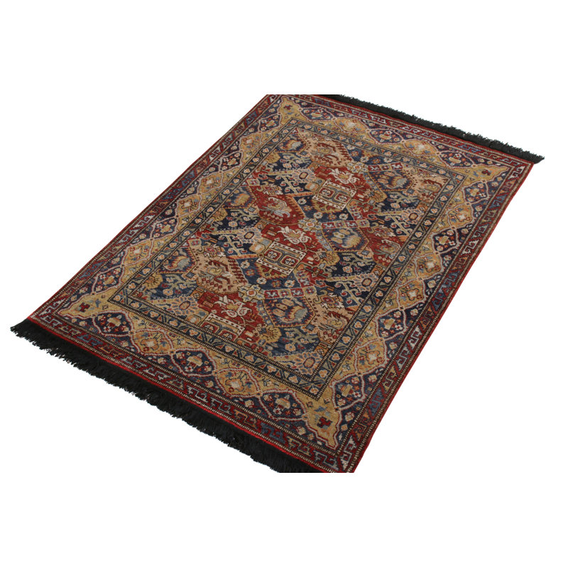 Burano Hand Knotted Wool Floral Area Rug, Runner 3' x 8'
