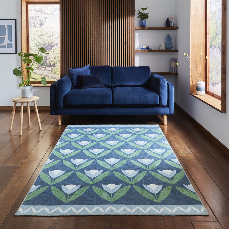 Scion Floral Digitally Printed 120cm X 170cm Area Rug, Rectangle 120 x 170 cm