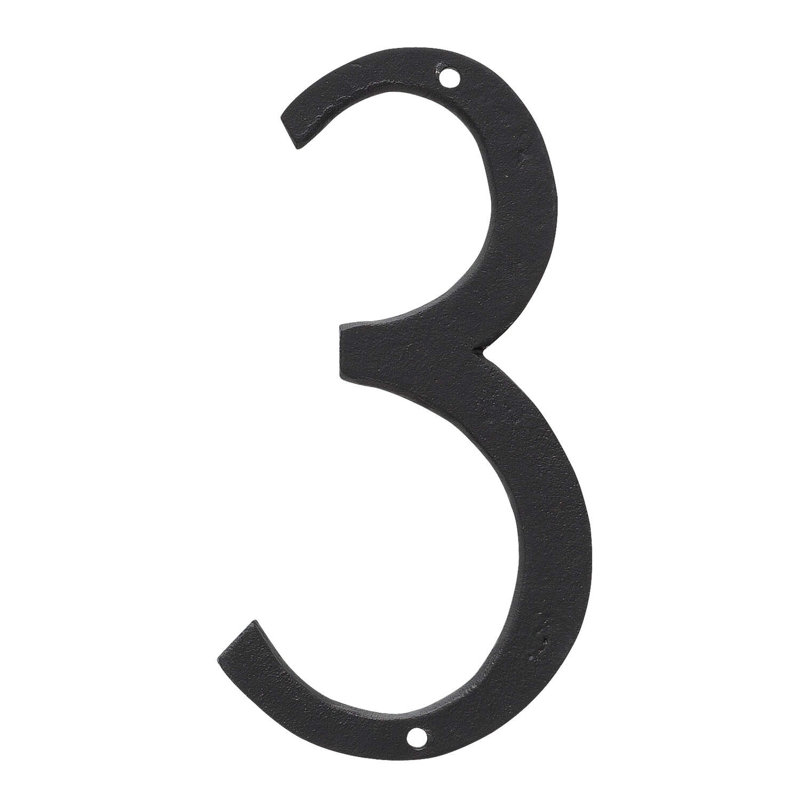 Classic House Number, 4" H x 2" W, 3