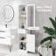 Armoire de rangement pour salle de bain, armoire de salle de bain haute, armoire d'appoint étroite avec porte en acrylique, armoire de rangement décorative pour la maison