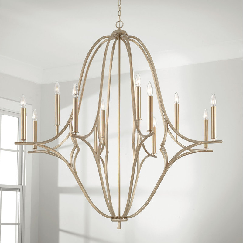 Lustre classique de style bougie , H 47,5 po x l 48 po