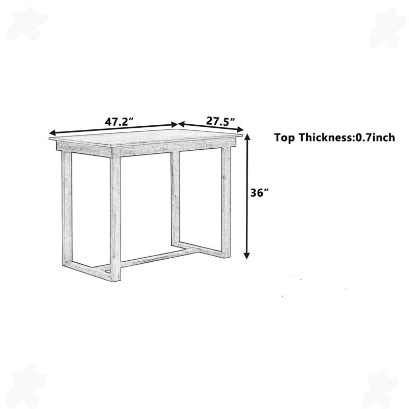 Akenya Solid Wood Base Dining Table