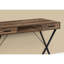 Bureau d'ordinateur, bureau personnel, ordinateur portable, installation à gauche, à droite, tiroirs de rangement, L 42 po, bureau, stratifié brun, métal noir, contemporain, moderne-2032684889