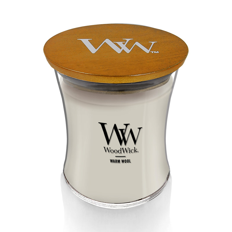 WoodWick Warm Wool Medium  Candle, 9.7 oz Jar