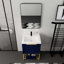 Meuble-lavabo autoportant avec lavabo en résine