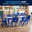 Goddard 7-Piece Plastic Kids Activity Table and Chairs Set-12161689