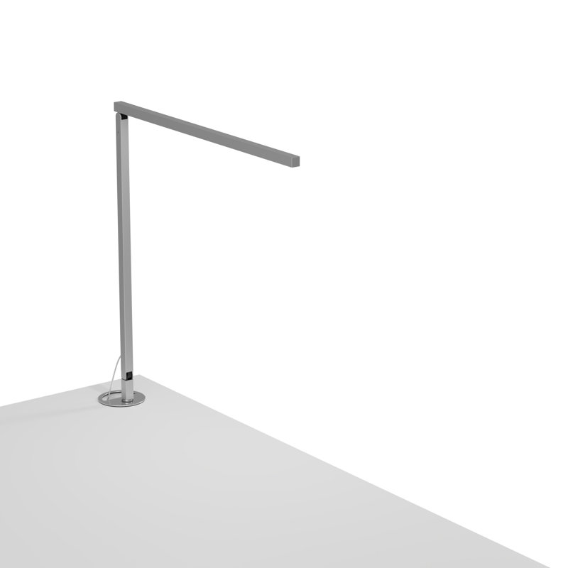 Lampe de bureau Z-Bar Solo Gen 4 avec œillets, 5000 K, Argent