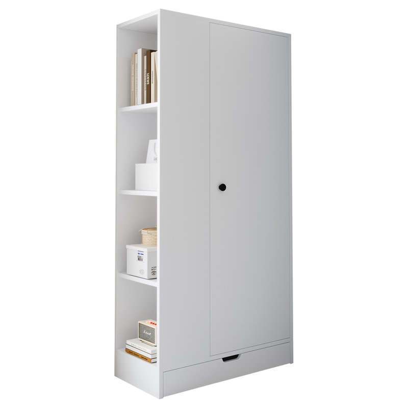 1 Door Wardrobe, White