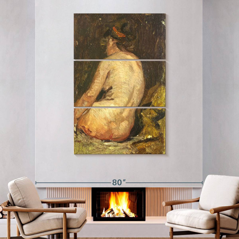 Leisha, nu féminin de dos, H 74 po x l 48 po