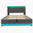 Upholstered bed, 360 surround LED function, Buttons/Apps/Remote Control, hydraulic storage bed-1388552502