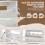 Hall Tree 135cm Wide with Bench and Shoe Storage