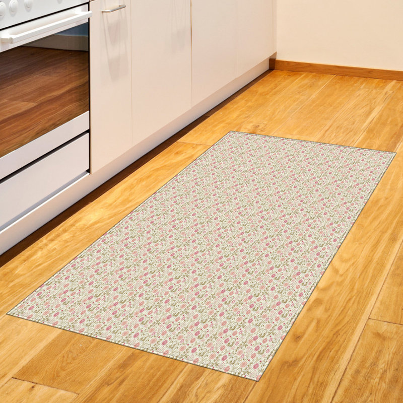 Floral High Density Long Fiber Poly Threads Decorative Area Rug Carpet, Rectangle 2'7" x 5'