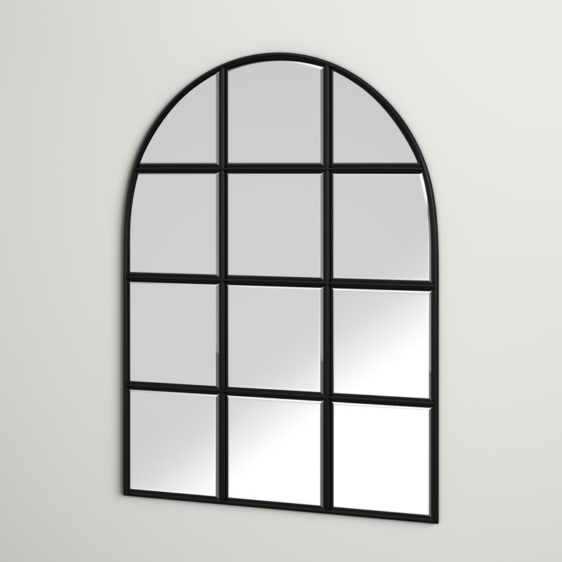 Miroir décoratif biseauté Frasier, Noir