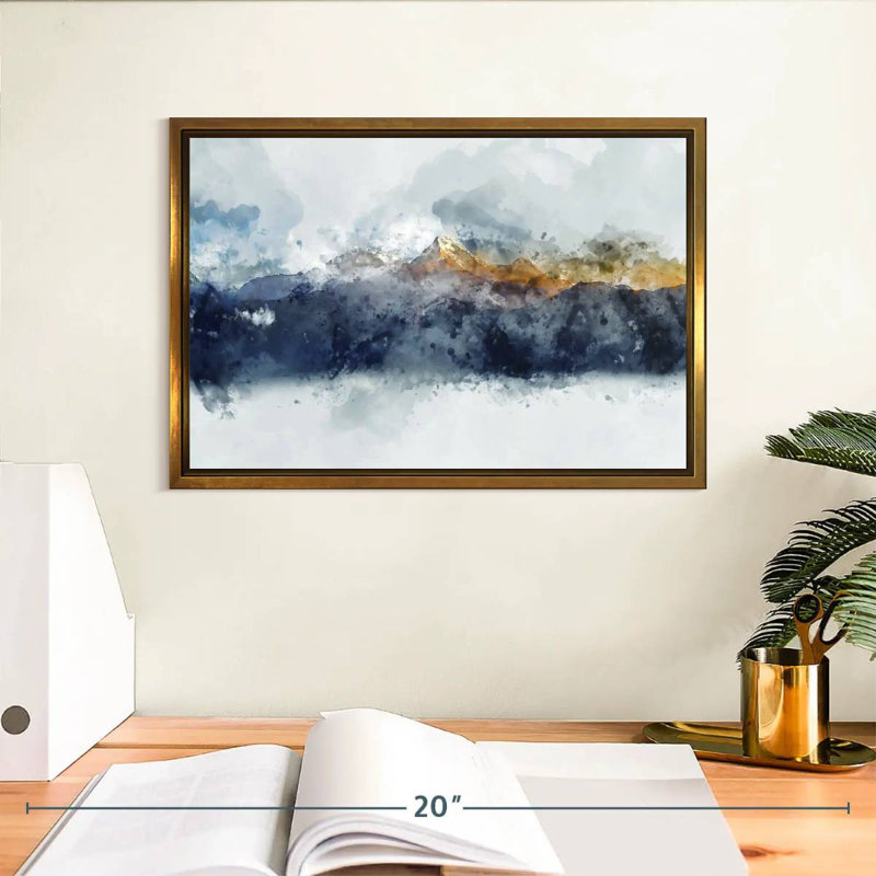 Bolan Mountain Range, Floating Frame Gold, 13" X 9"