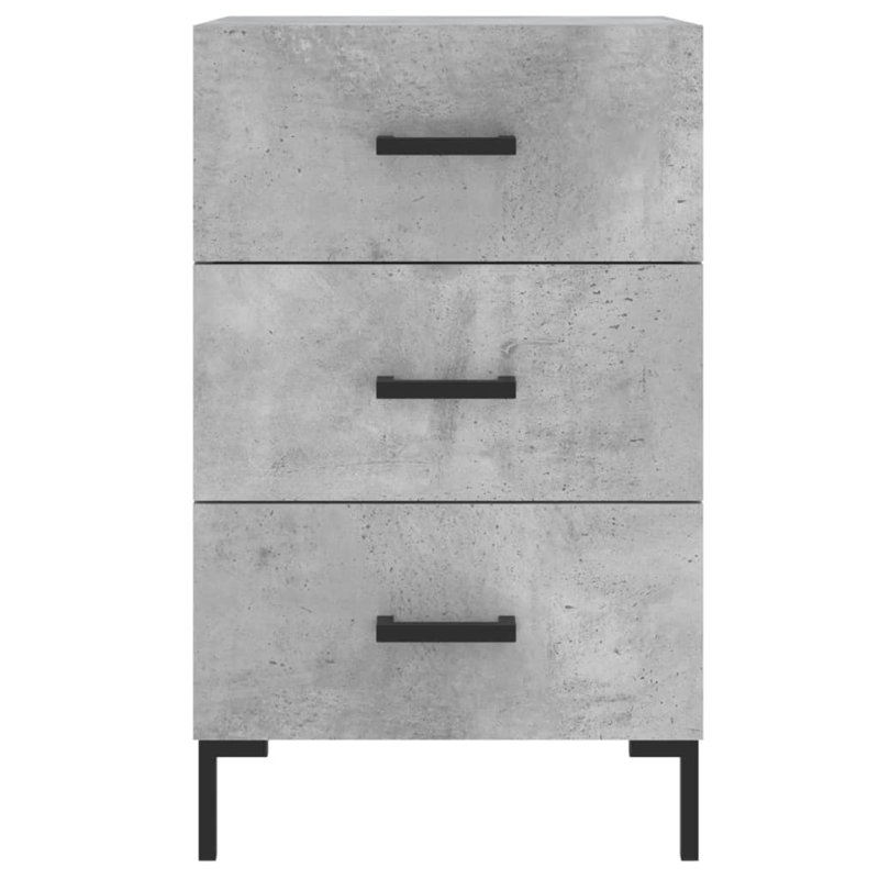 Majida 40 cm W Bedside Table, Concrete Grey