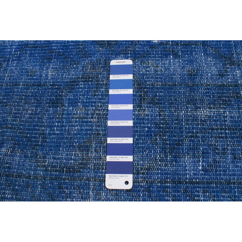 Tapis bleu à transition de couleur 5 pi 4 po x 8 pi 4 po