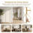 Freestanding Coat Rack With A Gold-tone Metal Frame And Marble Base, Suitable For Hats, Scarves, Jackets, And More