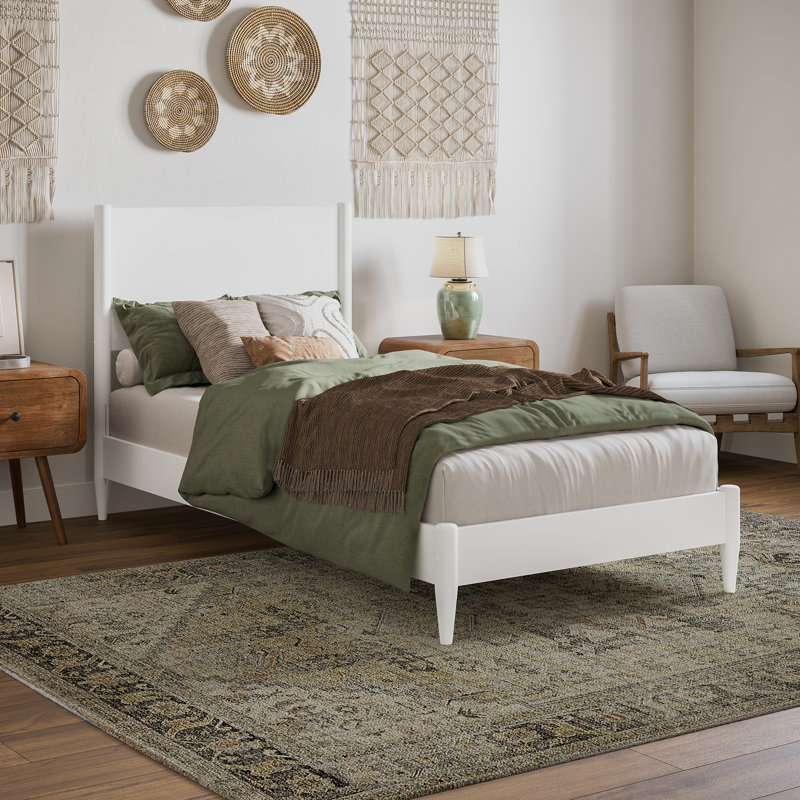 Lit plateforme Bromwyn, Simple TG, Blanc