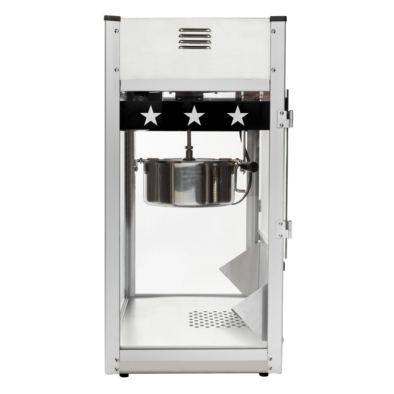 Olde Midway Black 12-Ounce Retro Popcorn Machine
