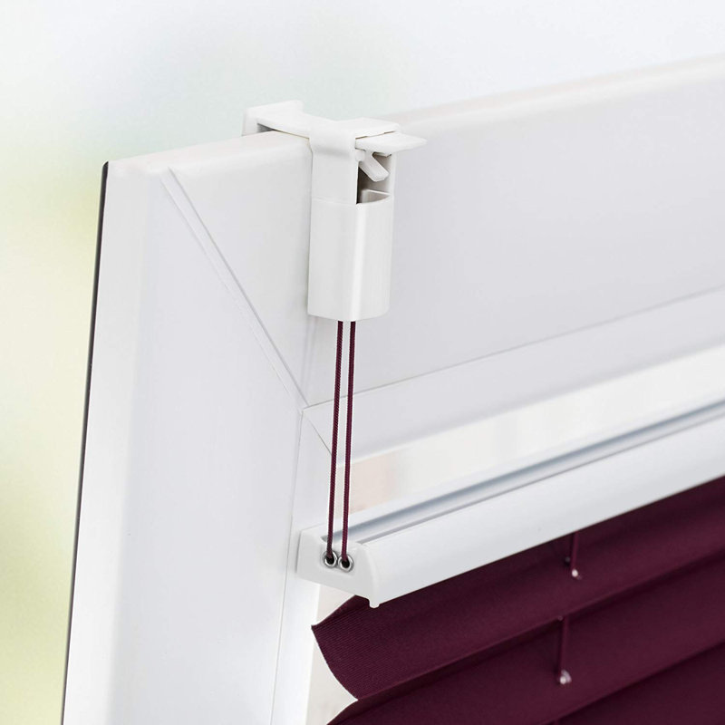 Cordless Room Darkening Pleated Shade, 40 W x 130 L cm, Bordeaux