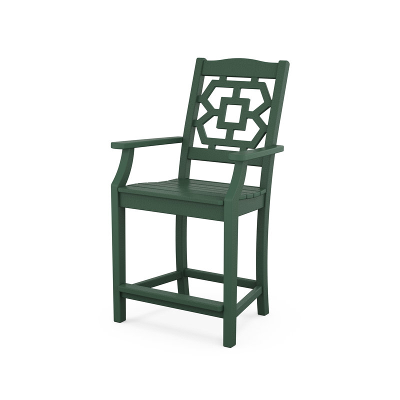 Chinoiserie 6 - Person Patio Dining Set, Green